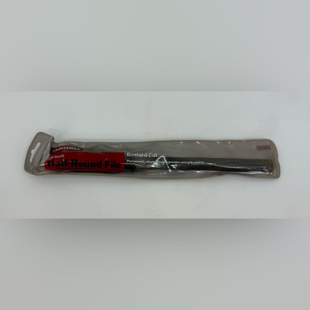 Craftsman File 8” Half Round Bastard Cut Molded Handle 31311 New‎ *DEFECT READ